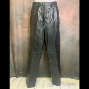 Boutique Black Leather *Donna Gray* trousers sz 8